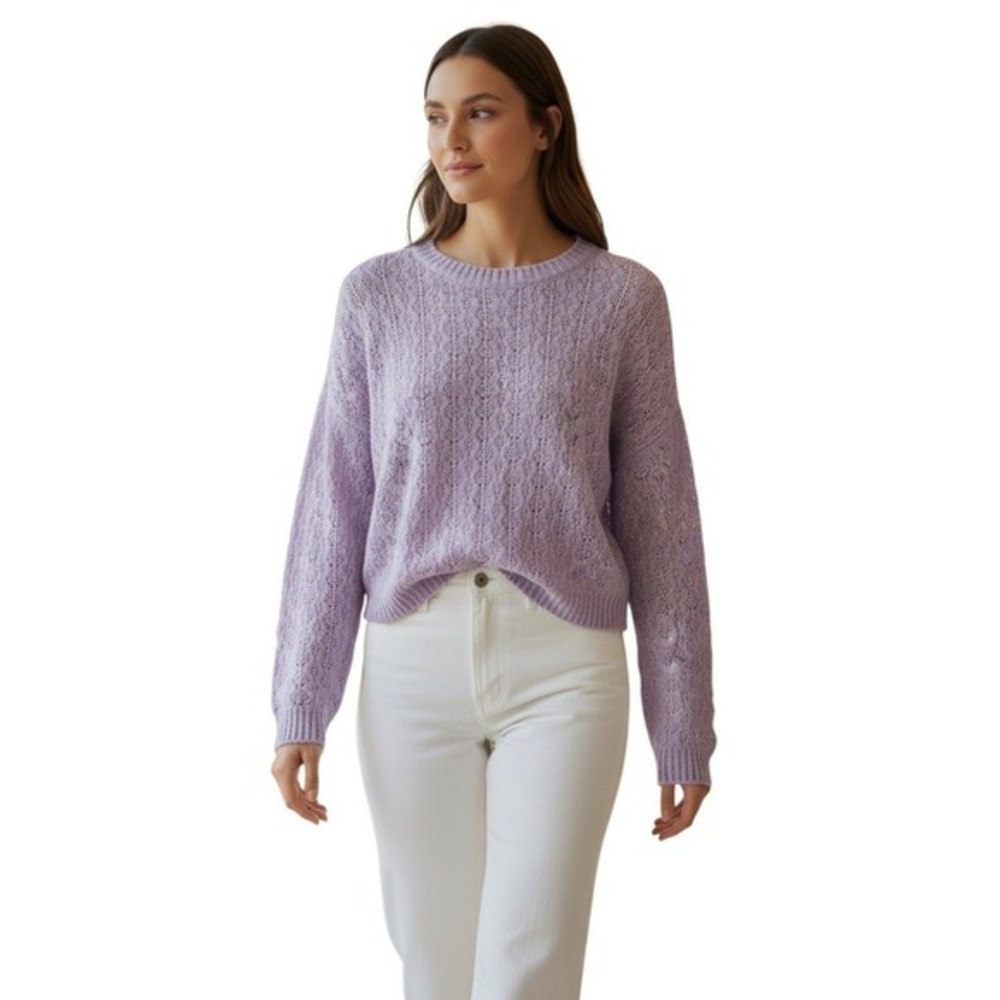 ANTISTAR  NWT Lavender Y2K Fairy Babydoll Cozy Cropped Knit Top‎ Size S Trendy